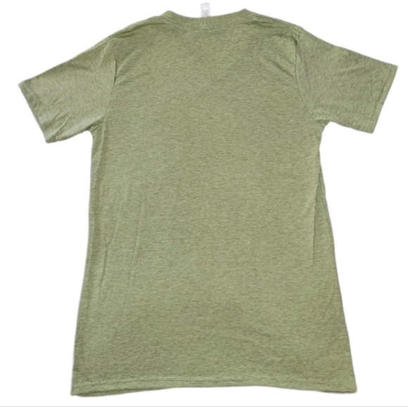 "It's A Beautiful Day To Stay Home With My Cat" Tee Green & Yellow Size Medium - Picture 4 of 7